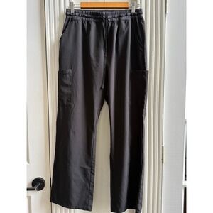 GT Performance Black Cargo Scrub Pants Women's Size L Elastic Waist Drawstring